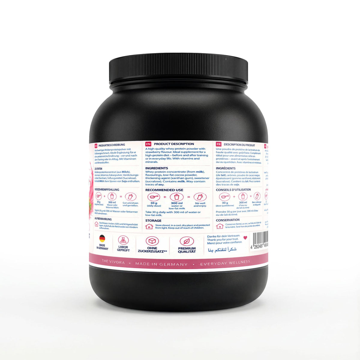 Premium Whey Protein Erdbeere - 1.000g