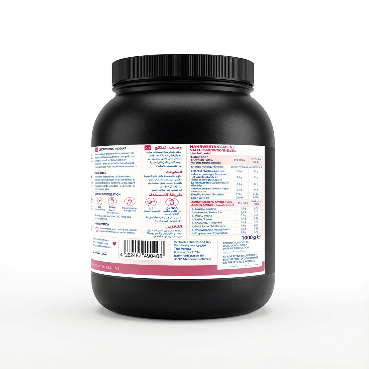 Premium Whey Protein Erdbeere - 1.000g
